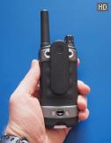 Вид радиостанции Motorola TLKR-T80 сзади Вид радиостанции Motorola TLKR-T80 сзади